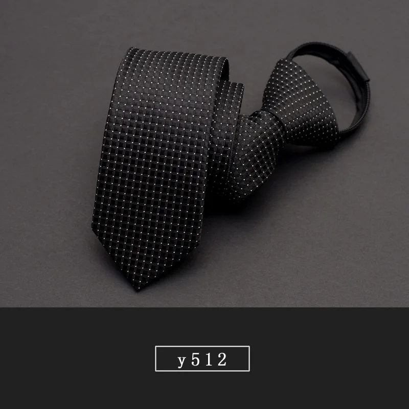 Brand New High Quality Men's Classic 5cm Slim Zipper Necktie Formal Business Meeting Suit Neck Tie for Men with Gift Box - Цвет: y512