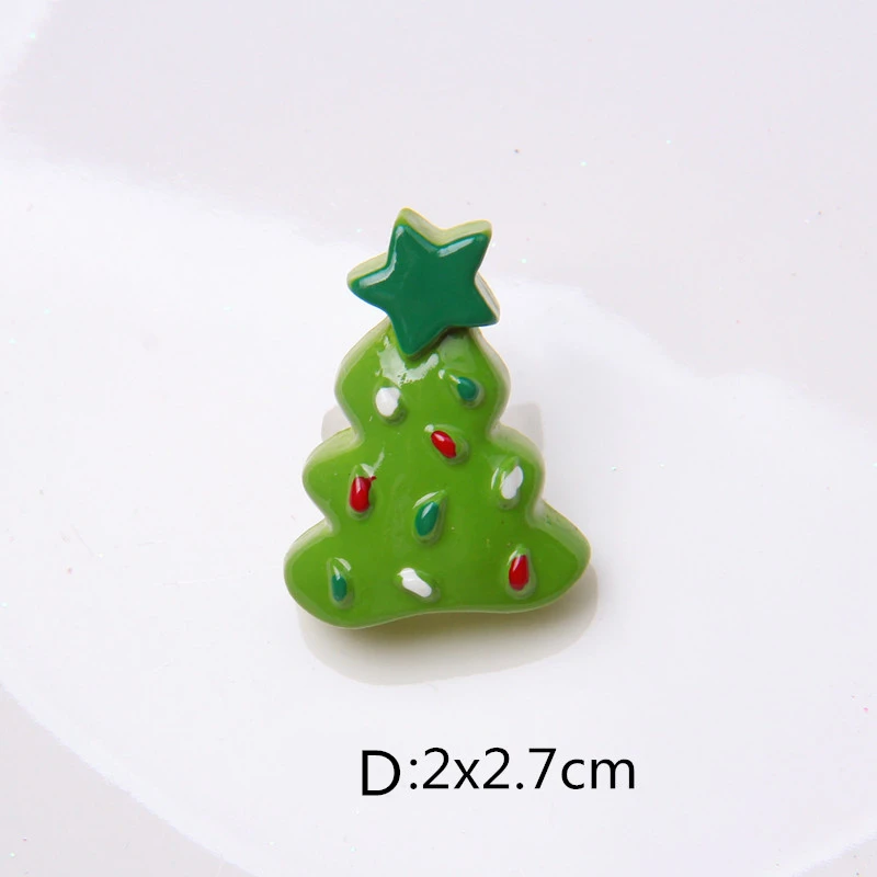10PC Mini Christmas Resin Pendant Different Styles Set Ornament DIY Christmas Tree Decoration Party Wedding Jewelry Making Craft