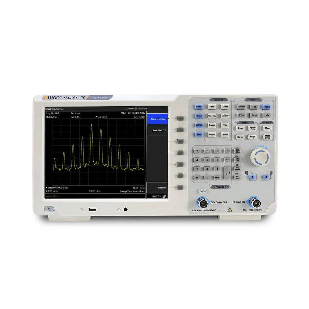 OWON XSA1015TG Digital Spectrum Analyzer 10.4" inches TFT LCD 10Hz Minimum Resolution Bandwidth