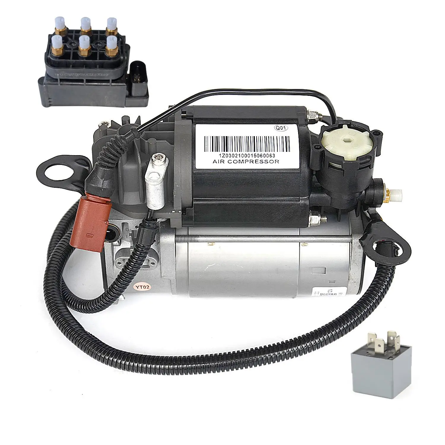 

Компрессор пневматической подвески AP01, насос + клапан + Replay для Audi A8 S8 D3 4E 2002-2010 4E0616005D 4154033090 4E0616007A 4154031200