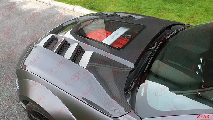Z-ART капот двигателя из углеродного волокна для Ford Mustang- 2,3 5.0L капот двигателя из углеродного волокна для Mustang крышка двигателя из углеродного волокна