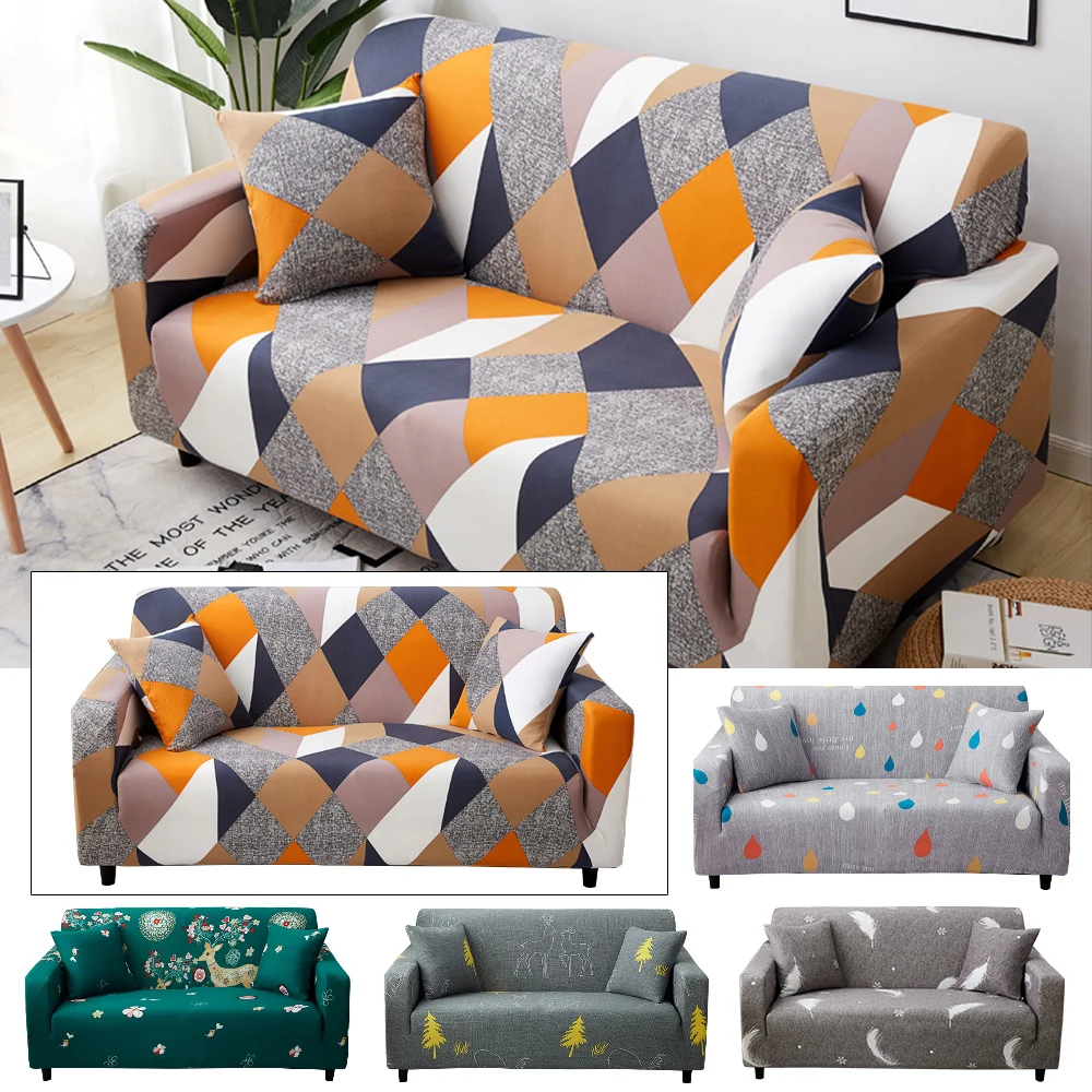 Stretch Slipcovers Sectional Elastic Stretch Sofa Cover for Living Room
