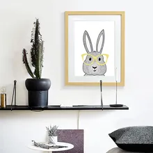 Современный простой стиль Печать на холсте картина постер кролик