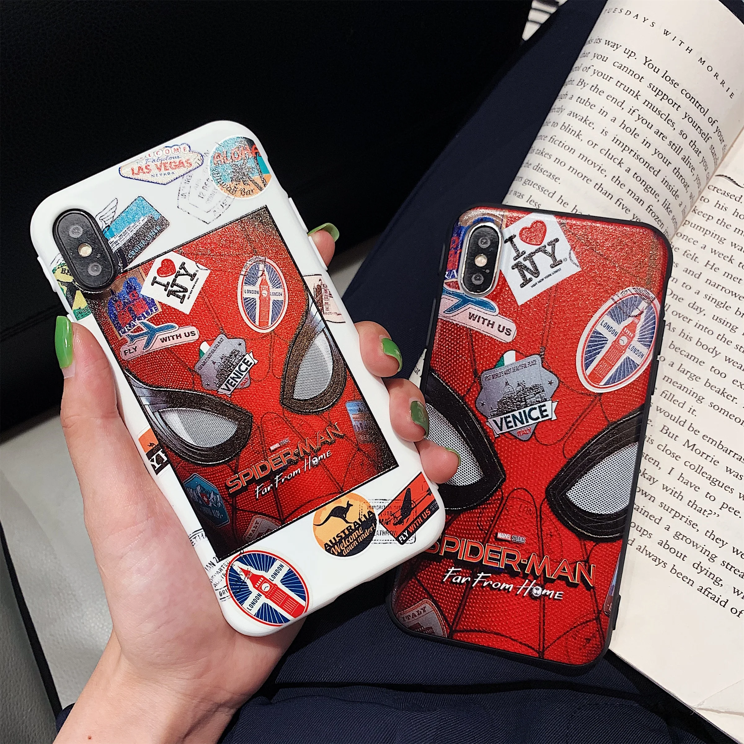 

For iPhone X XR XS MAX Cover For iPhone XI 8C 11 6S 6 7 8 Plus Marvels Brand Spidermans TPU Patterned Mobile Phone Case Cover
