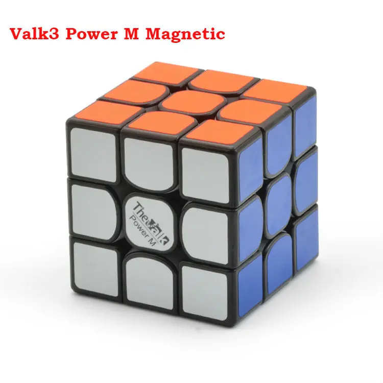 QIYI Valk 3 power M Магнитный магический скоростной куб 3x3x3 профессиональный Магнитный пазл Valk3 кубики скоростной Магический кубик игрушка для детей - Цвет: Black Magnetic