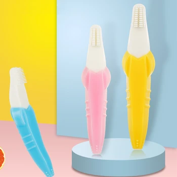 

Baby Teether Teething Ring Silicone Toothbrush High Quality And Environmentally Safe Kids Teether Children Chewing