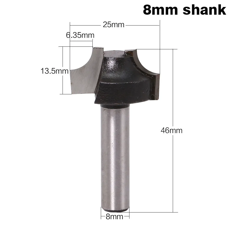 

1pcs 8mm Shank Milling Cutter Woodwork Router Bit Straight End Mill Trimmer Cleaning Flush Trim Corner Round Cove Box Bits Tools