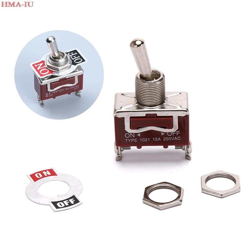 Momentary Toggle Switch (ON) OFF Spring Return 2 Pin Latching Switch