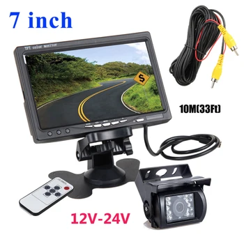 

7 inchWired IR Car Rearview Mirror Monitor Auto Parking System LED Night Vision Backup Reverse Camera CCD Car Rear View Camera