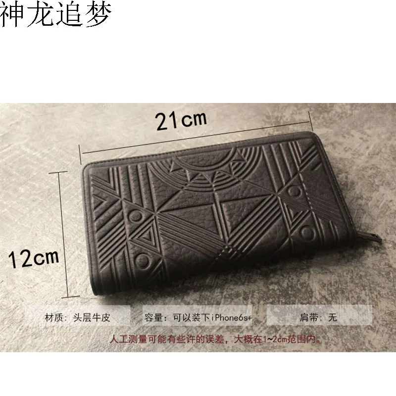 

Vintage Embossed Pattern women wallet genuine leather Purse Women large capacity phone purse Long Wallet Women Money card Holder