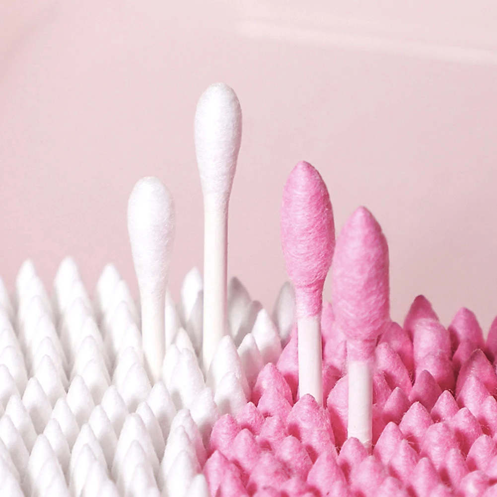 Disposable Home Dual Heads Ear Cleaning Makeup Cotton Swabs Buds Cleaning Tools Maquiagem Microbrush 100/200/300Pcs