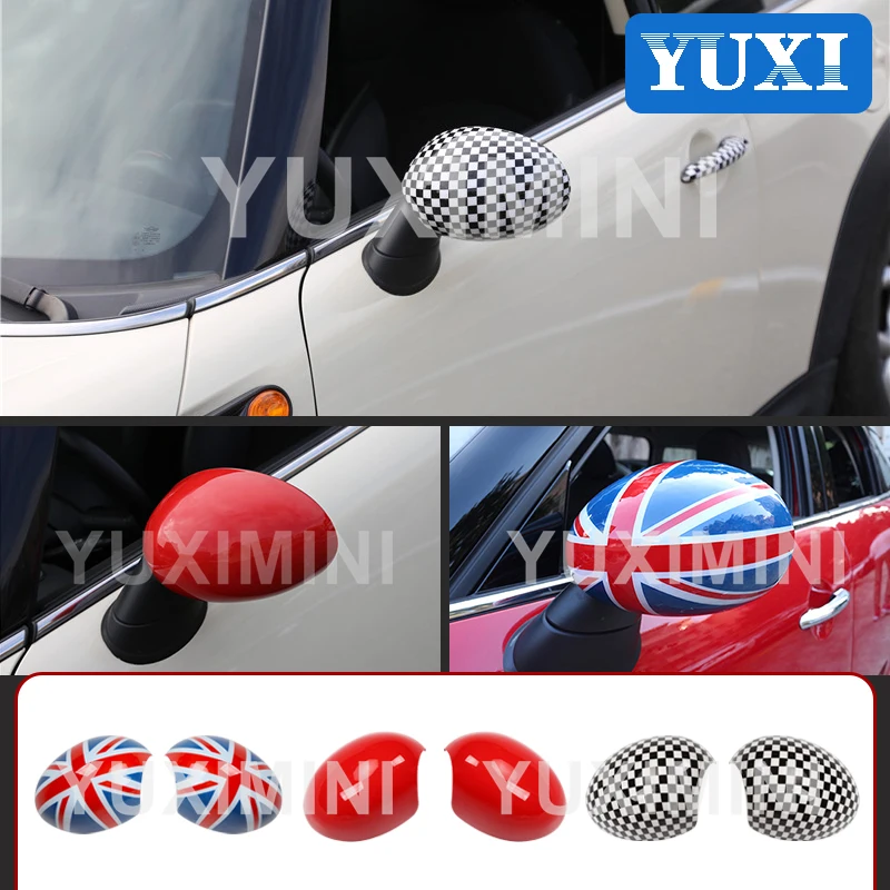 

2 Pcs Car Exterior Rearview Mirror Protective Cover For BMW MINI CLUBMAN ONE COOPER S JCW R55 R56 R60 R61 Car Styling Decorated