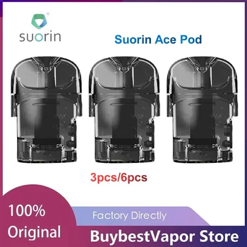 

3pcs/6pcs Original Suorin Ace Pod Designed For Suorin Shine Kit/Suorin Ace Kit & Inbuilt 1.0ohm Coil W/ 2ml Capacity E-cig Pod