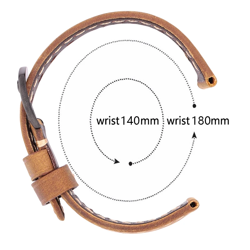 Cowhide Watchbands 20mm 22mm Genuine Leather Vintage Wrist Strap Belt For Samsung Galaxy Watch 46mm Bracelet