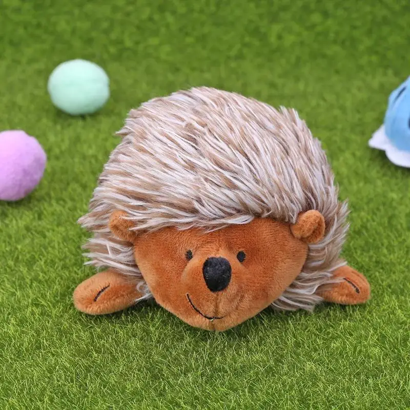 Funny Pet Soft Plush Dog Hedgehog Shape Plush Toy Molar Bite Resistant Puppy Chew Toys Pet Supplies 15*15cm