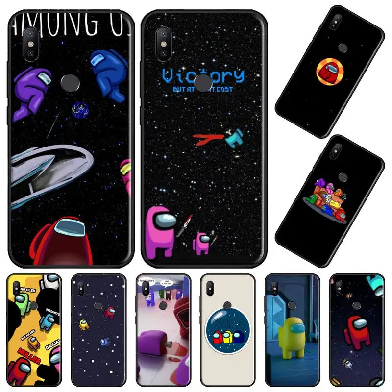 

among us hot funny game Phone Case For Xiaomi Mi A1 A2 5 6 6PLUS 8 9 SE Lite MIX 2 2S MAX 2 3 Pocophone F1