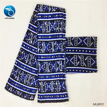 LIULANZHI африканская атласная ткань полиэстер нигерийская плиссированная атласная ткань для одежды 4+ 2 ярдов атласная ткань ML8P