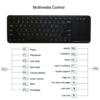 

Plug And Play Wireless Keyboard USB Receiver Multifunctional Touchpad 2.4G Desktop Portable Accessories Ultra Thin Tablet Office