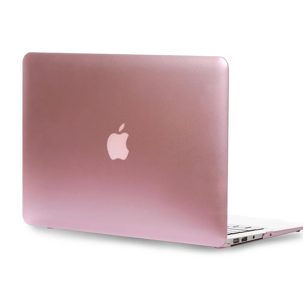 

Case For Apple Macbook Air 11/12 /13/ Pro 13/15 /Macbook White Rubberized Matte Rose Gold Laptop Hard Protective Shell Cover