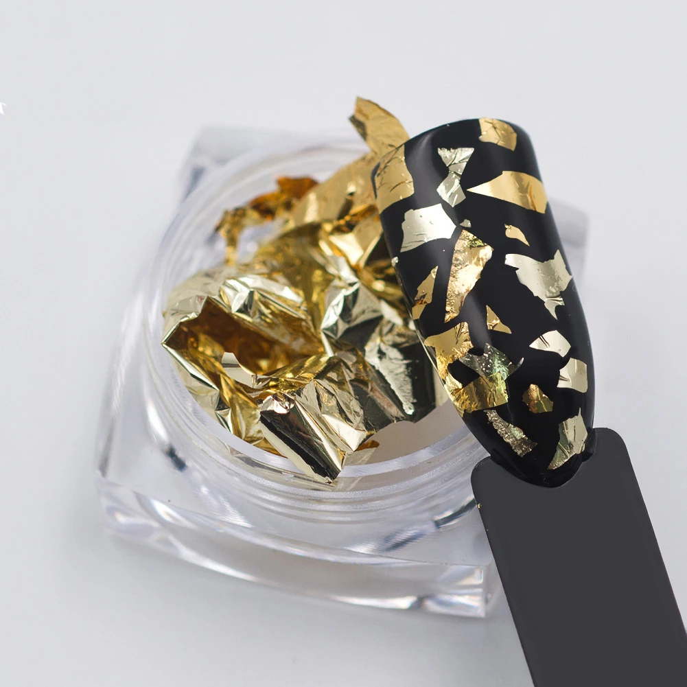 6pcs Glitter Tools Transfer Nail Sticker Irregular Body Decor Manicure 3D DIY Tin Foil Flakes Art Makeup