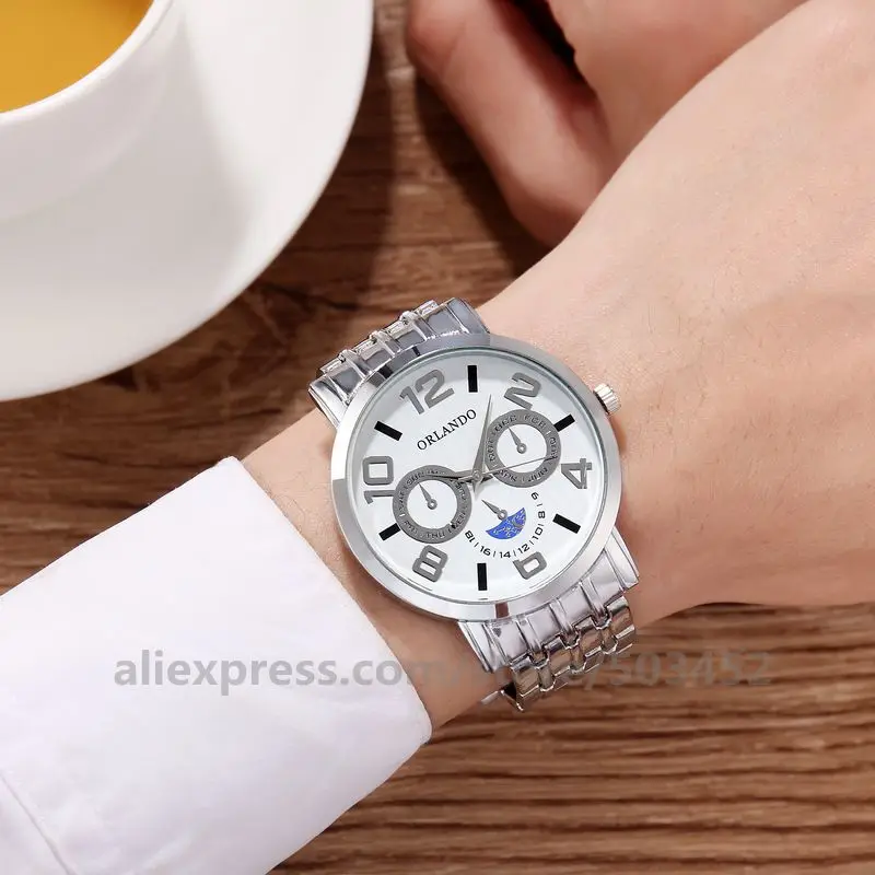 100 шт/партия Горячая продажа ORLANDO три глаза мужские часы Reloj Hombre заводская цена