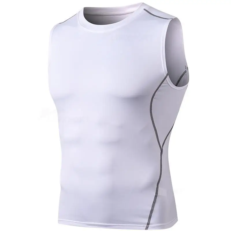 

Men's Sleeveless Tops Male Running Vest Quick Drying Tights Fitness Training Sportswear Basketball Singlet Jerseys Rash Guards