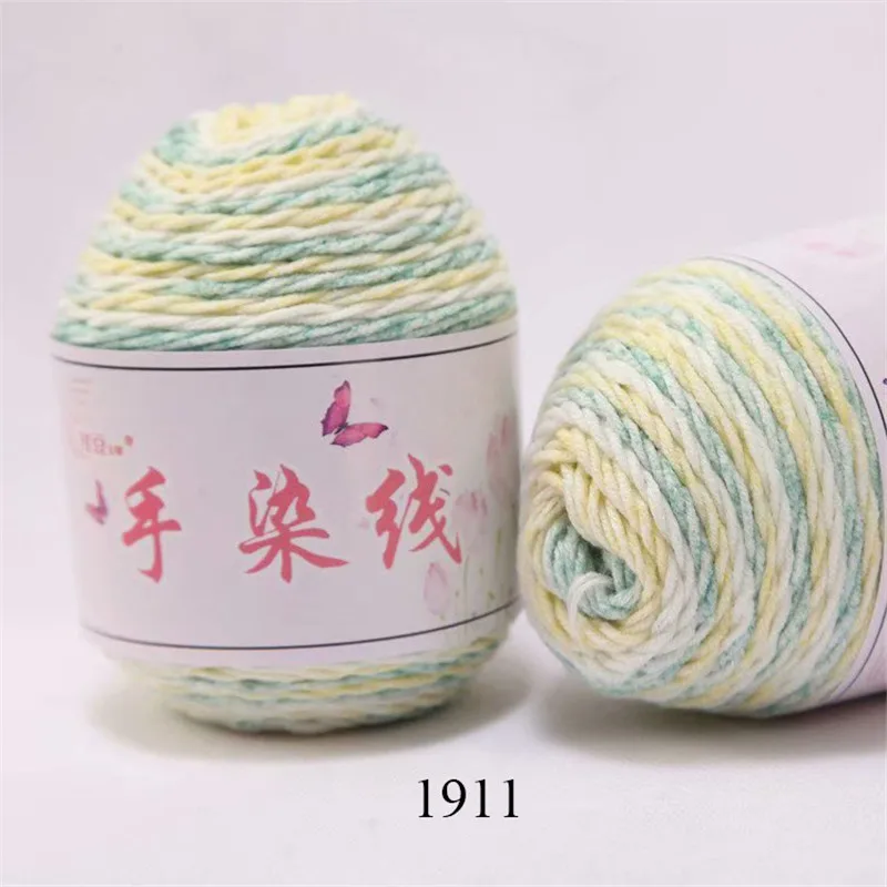 Soft Milk Cotton Yarn For Baby Hand Knitting Crochet Yarn for DIY Sweater Sock Scarf Hat - Цвет: 1911