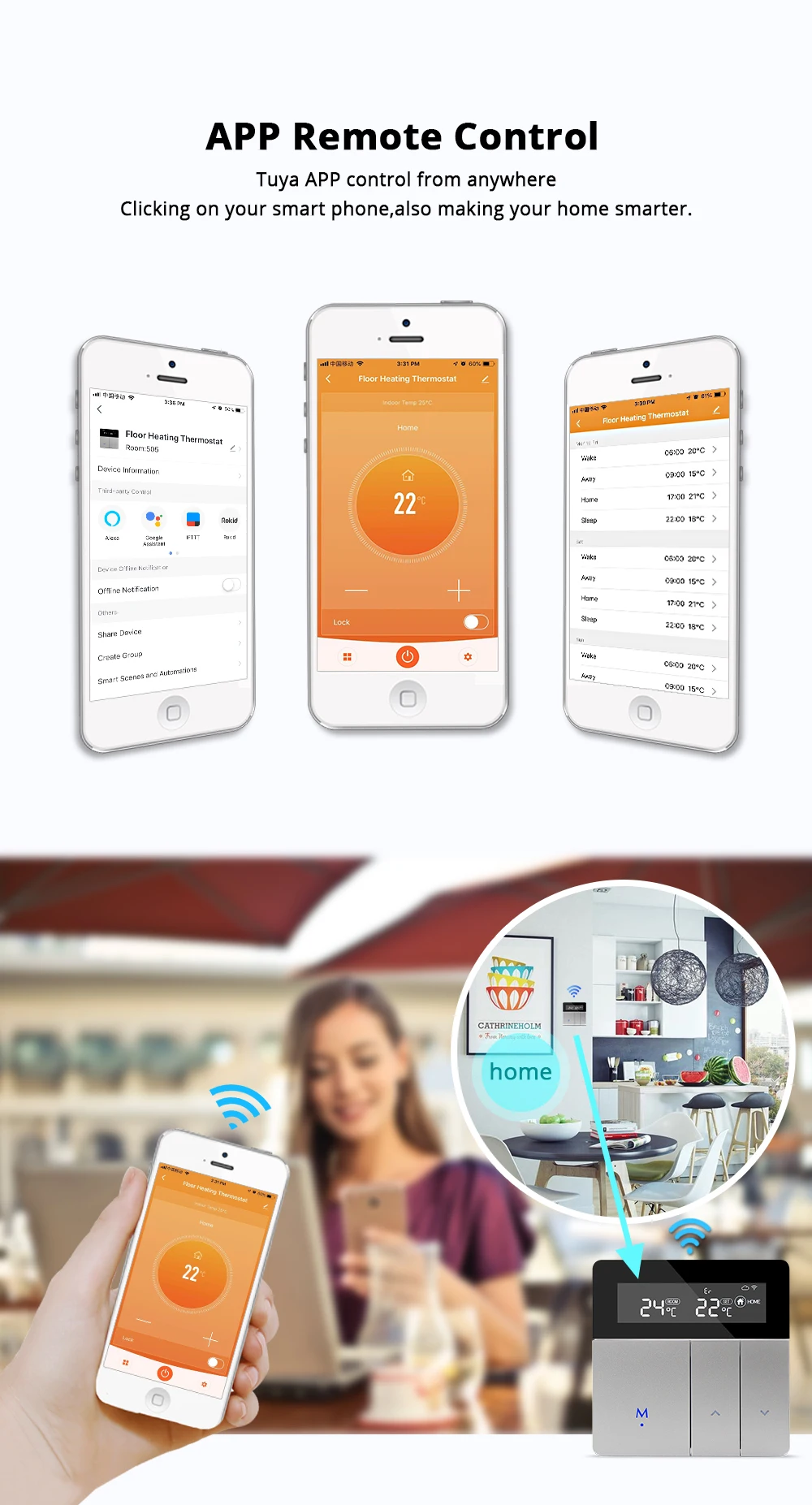 Термостат Benexmart Tuya с Wi-Fi, 220 В | AliExpress