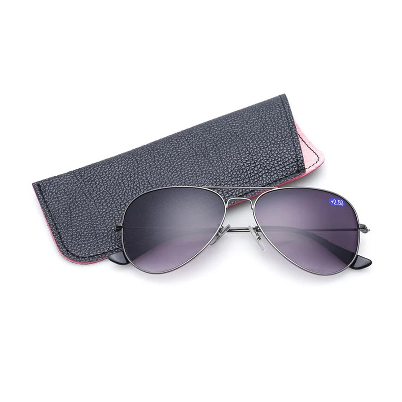 Unisex Pilot Bifocal Reading Sunglasses For Women Men Look Near