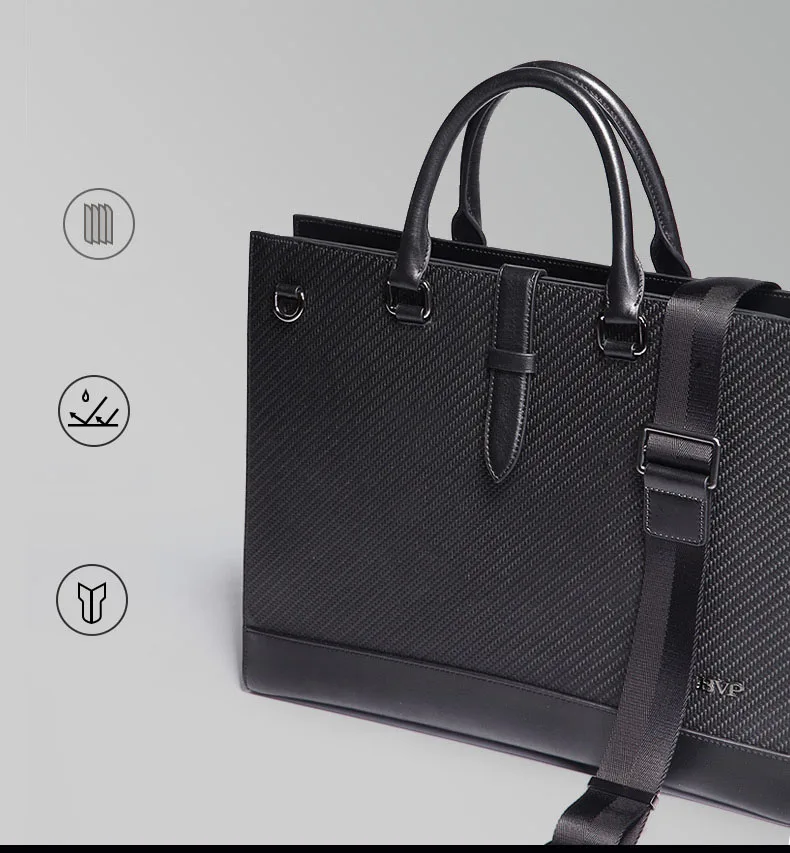 BVP известный бренд высокого качества мужской деловой портфель из натуральной кожи 14 дюймов Сумка для ноутбука черная из натуральной кожи, для мужчин сумка на плечо J45