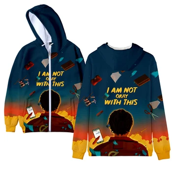 

I Am Not Okay with This Costume Print 3d Hoody Men Women Zipper Hoodies Jackets Tops Long Sleeve Cool 3D Hood Hooded Sweatshirts