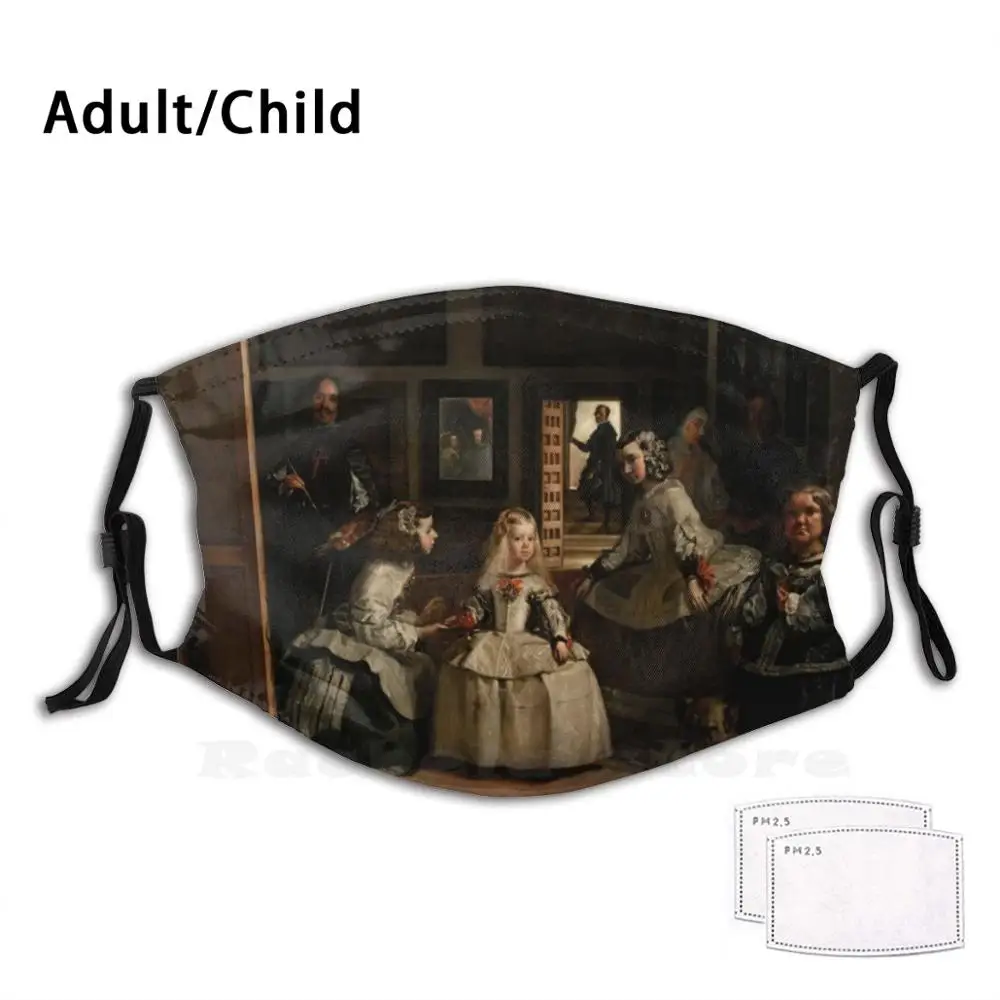 Las Meninas , Diego Velázquez , Meninas, Diego, Velazquez Divertente Stampa Riutilizzabile Pm2.2383 Filtro Viso Maschera Las Meninas Diego
