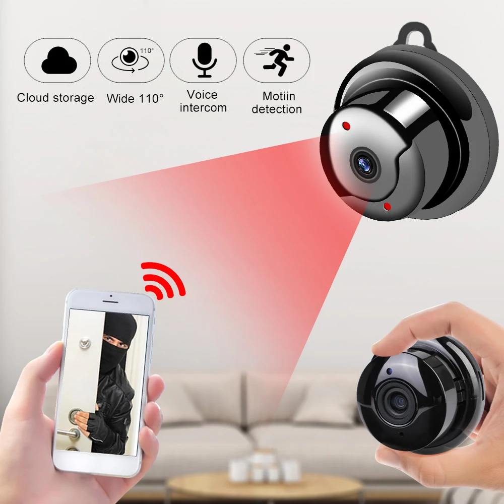 

Wireless Mini IP Camera 720P 1080P HD IR Night Vision Micro Camera Home Security Surveillance WiFi Baby Monitor Camera