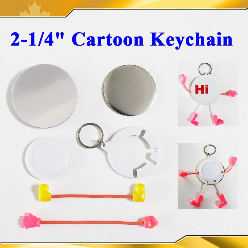 100Sets Cartoon keychain Cute 2 1/4" 58mm Parts Supplies for Pro Button