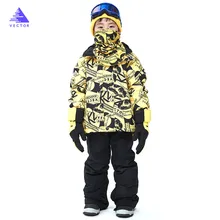 Ski-Jacket-Pants VECTOR Winter Boys Kids-Set Snowboarding Skiing Professional Girls Warm