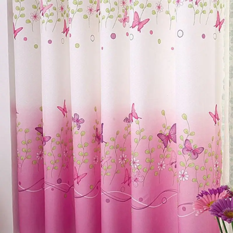 1 шт. цветок в стиле кантри занавески на окно с бабочками для гостиной дома