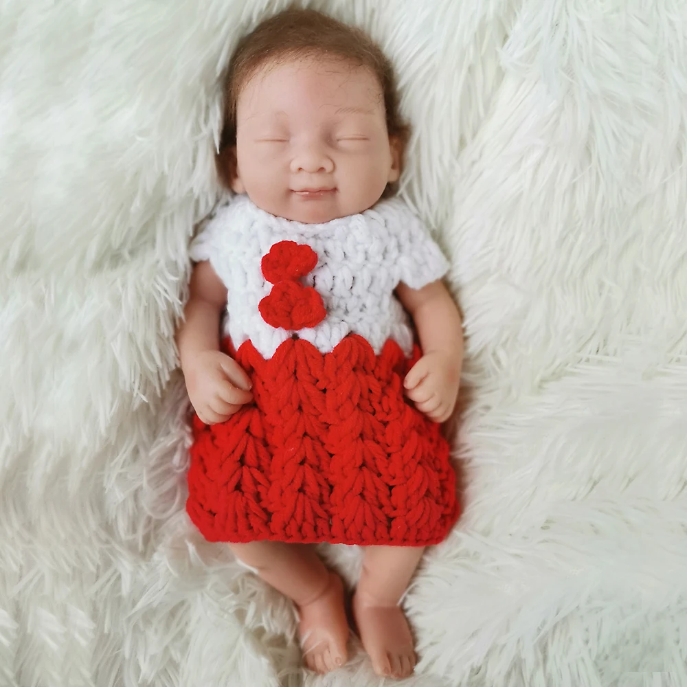 OtardDolls Reborn цельные силиконовые куклы для всего тела 10 дюймов миниатюрные reborn baby girl