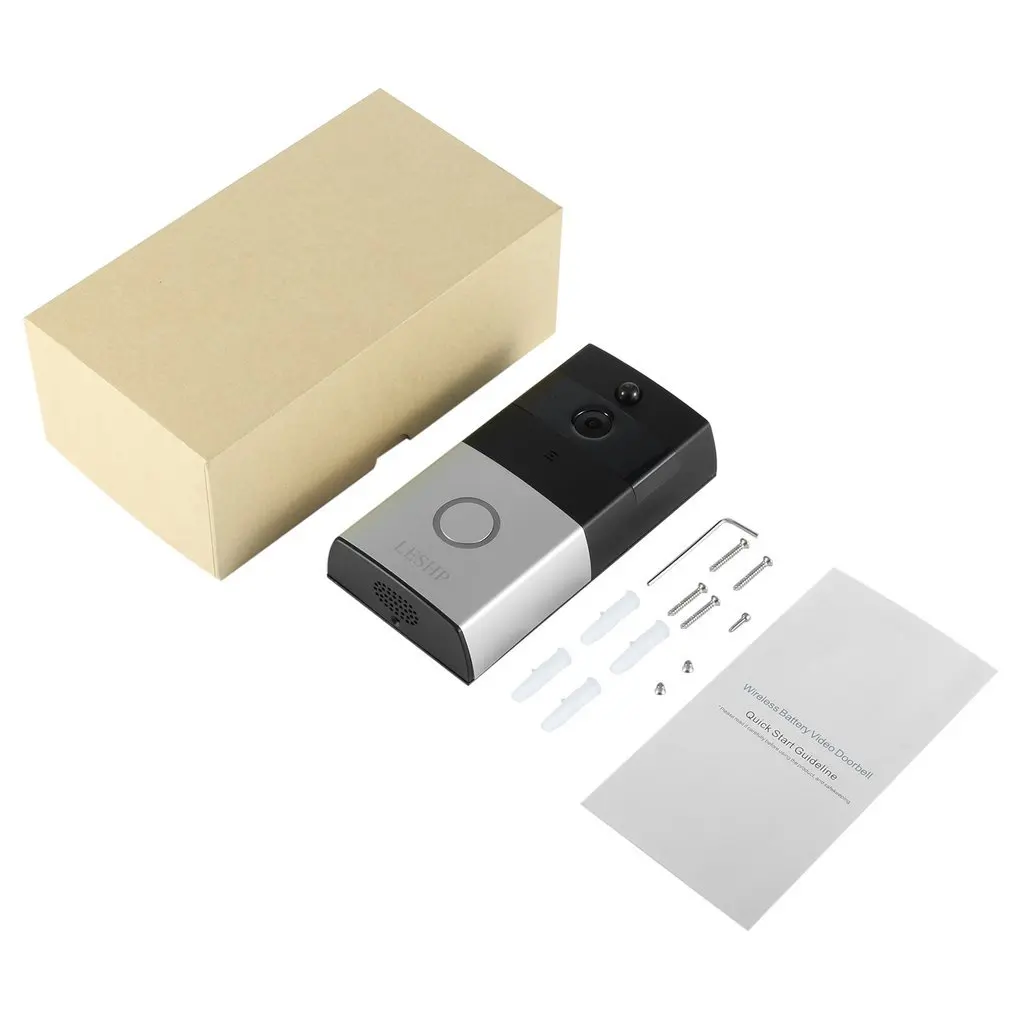 

Wireless WiFi Video Doorbell 1080P HD Ring Doorbell Camera Night Vision Two-way Audio 2.4G Phone Remote PIR Motion