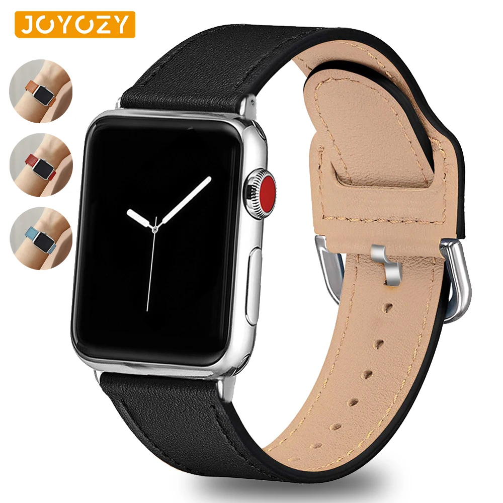 Кожаный ремешок Joyozy для apple watch band 38 мм/42 мм/40 мм/44 мм кожаные аксессуары часов