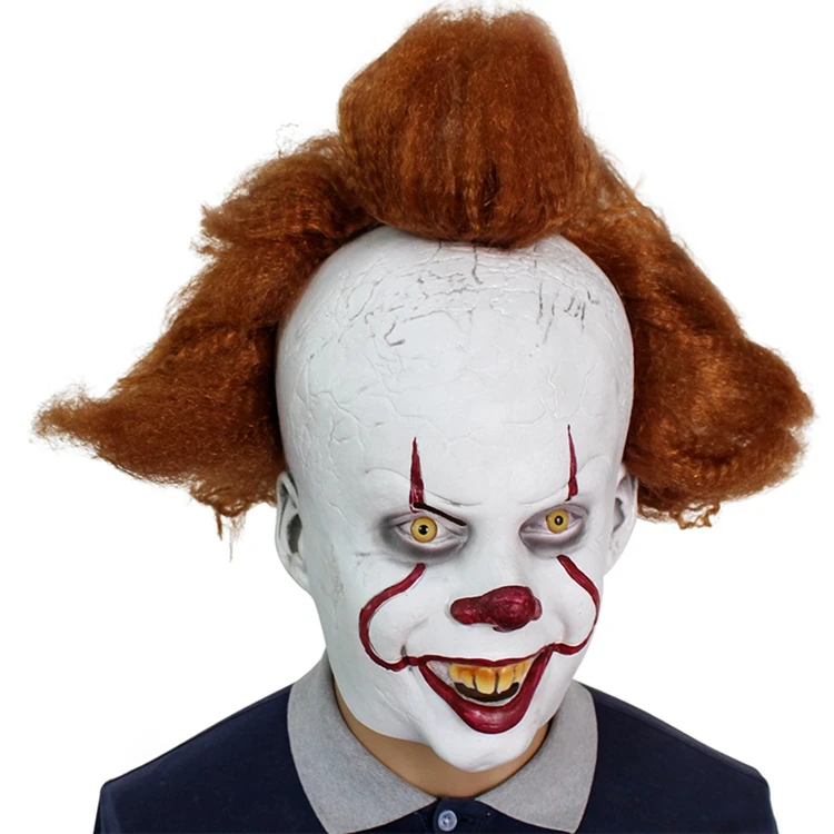 Стивен Кинг это маска Pennywise ужас одежда для клоуна маска волосы клоун латексные маски Хэллоуин Страшные гримасы аксессуары для косплея
