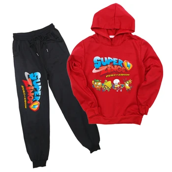 

De Super Zings 4 Print Superzings Kids Boys Girls Hoodies Pants Suit Sweatshirts 2pcs/sets Jogging Pant Children's Set Clothing