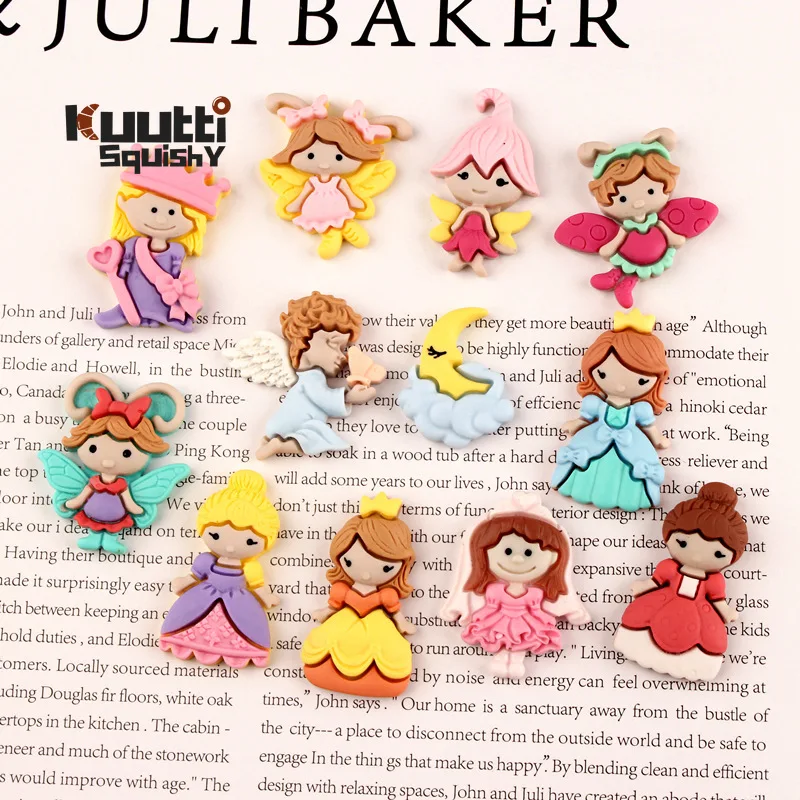 Kuutti Squishy 30 шт. милый мультяшный слайм для девушек подвески с плоским основанием