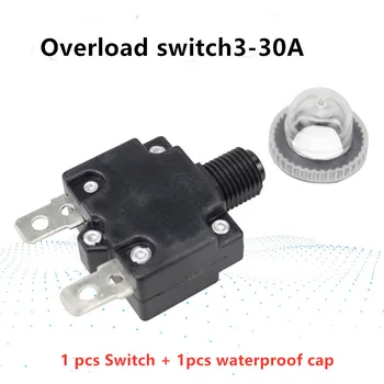 

thermal switch overload protector push button 6A ,7A,7.5A,8A,10A,15A,18A,20A,25A ,30A circuit breaker+waterproof cover