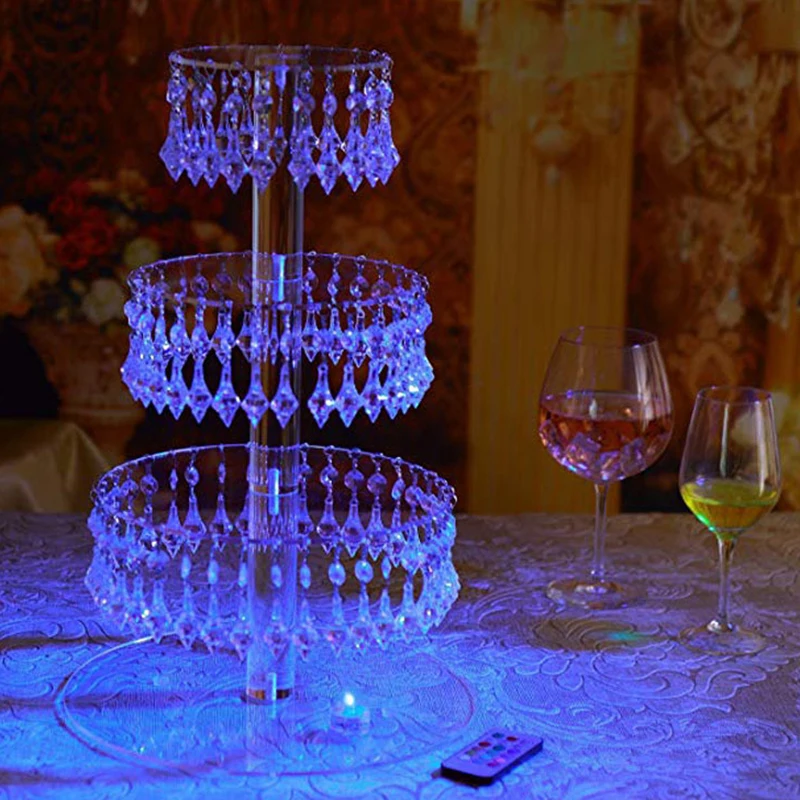 

4 Tier Transparent Acrylic Cake Stand For Party Wedding Birthday Festival Decor