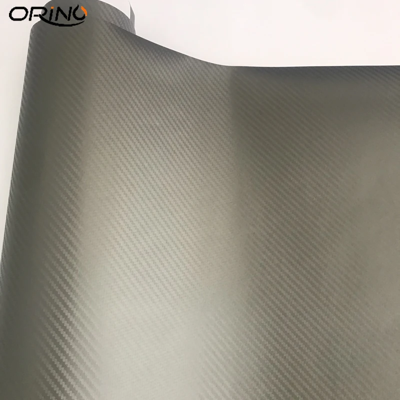 3D Carbon Fiber Grey Vinyl Wrap Sticker-3