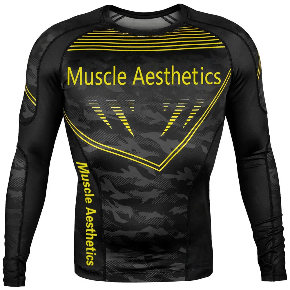 Compression Quick dry Shirt Men Running Sport Long sleeve T-shirt Gym Fitness Skinny Tee Tops Male Jogging Workout Brand Clothes
