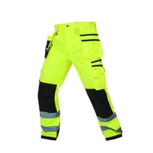 Hi vis инструмент карманные брюки функциональная Безопасная рабочая одежда рабочие брюки карго рабочие брюки с наколенниками