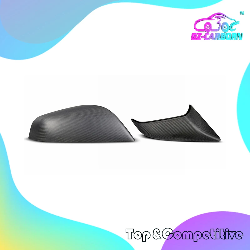 

Rear View Mirror Cover 14 15 16 17 18 19 20 For Tesla Model S 60 70 P85 P90D Add On/Replace Style Gloss/Matt Black Carbon Fiber