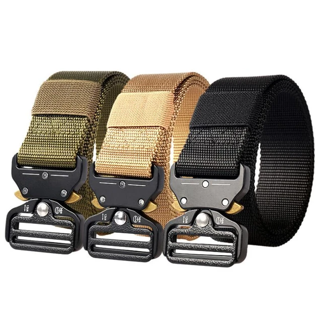 12 Cinturón Tactico Cinturon Hombre Cinturon Militar Negro V