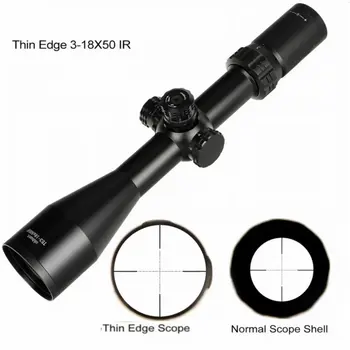 

Thin Edge 3-18X50 SF Hunting Riflescopes Side Parallax Mil Dot Glass Etched Reticle Turrets Lock Reset Shooting Scope